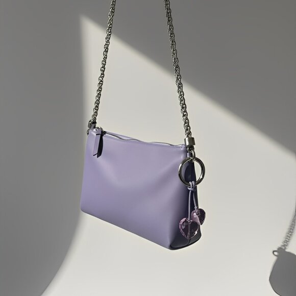 Jimmy Choo Leather Chain Pochette – Convertible Mini Baguette - Picture 3 of 11